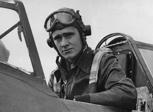 Whisner in his P-47 Thunderbolt