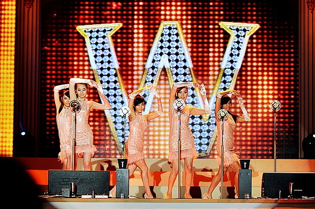 Wonder Girls performing "Nobody" at the 2008 BICHE opening ceremony in October 2008