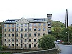 Woodhouse Mill, engine house and detached chimney 20 metres to south Woodhouse Mill, Todmorden - geograph.org.uk - 1012222.jpg