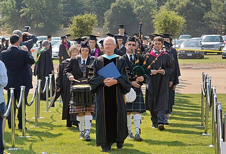 Woodside Priory School graduation procession 2008.jpg