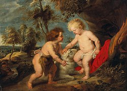 different from: The Christ Child and the Infant Saint John the Baptist 