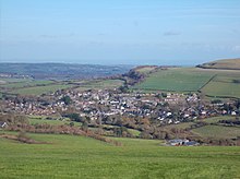 View of Wroxall from Stenbury Down