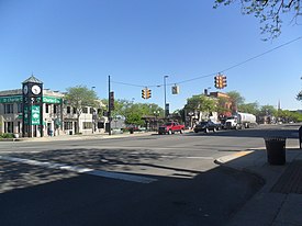 Downtown Wyandotte ao longo da Biddle Avenue