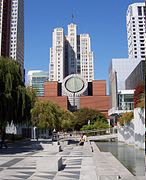 The building as seen from Yerba Buena Gardens, near the San Francisco Museum of Modern Art