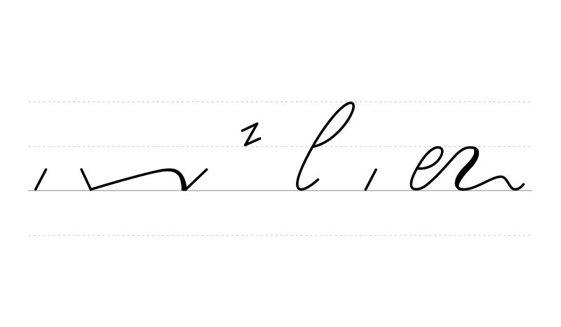 File:Z DEK Deutsche Einheitskurzschrift - Verkehrsschrift - die Röcke sind für die Damen.svg