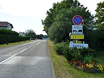 Écordal (Ardennes) city limit sign.JPG