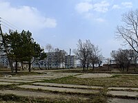 Edificios residenciales abandonados de la guarnición militar