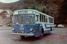 山形交通と共に過去に多数購入されていた トヨタDR15（1971年製松本車体） 牛深営業所にて1985年撮影