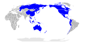 Countries in blue border the Pacific Rim. Huan Tai Ping Yang Di Qu .svg