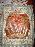 Packed torta de huevo, from Sobrarbe, Aragon, Spain