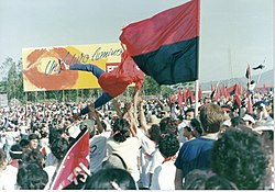 10th anniversary of the Nicaraguan revolution in Managua, 1989.jpg