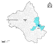 Rivière-sur-Tarn dans le canton de Tarn et Causses en 2020.