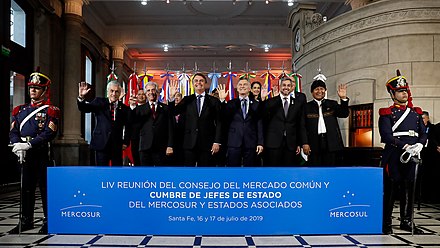 Presidents of Mercosur at 2019 summit, Santa Fe, Argentina.