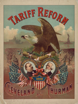 Tariff reform was the main issue of the election. 1888TariffReform.png