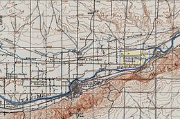 1915 topographical map depicting previous place name of Valley Heights