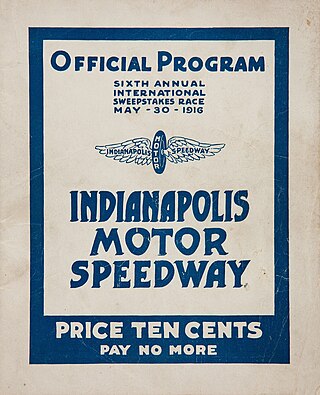<span class="mw-page-title-main">1916 Indianapolis 500</span> Sixth running of the Indianapolis 500