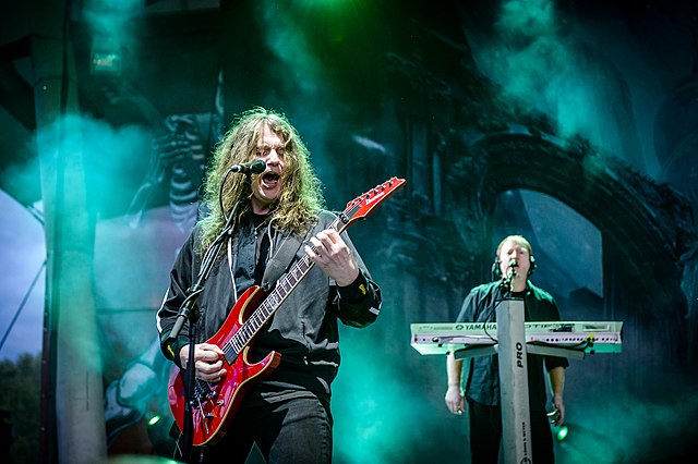 Most songs of German band Blind Guardian are based on fantasy, mythology and science fiction, and their live shows often feature fantasy decorations.