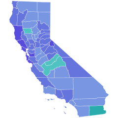 2016 United States Senate election in California results map by county.svg