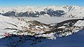 Paradiski La Plagne Piste rochette - Blick Richtung Plagne Centre