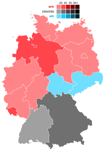 2021 German federal election - Results by state.svg