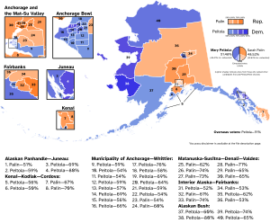 2022 Alaska's at-large congressional district special general election second round by State House district.svg