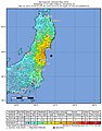 2022 Fukushima earthquake intensity map.jpg