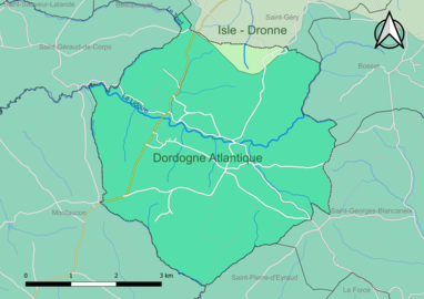 Carte en couleur présentant le(s) SAGE couvrant le territoire communal