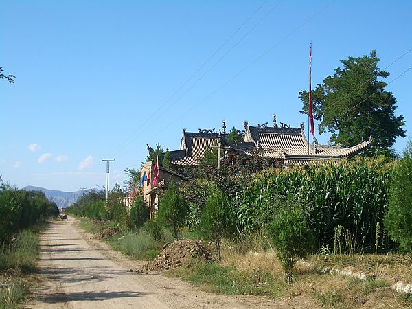 A village temple in Hexi Town