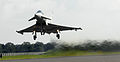 A Typhoon is shown taking off to take part in an Air Display at RAF Coningsby. MOD 45147956.jpg