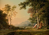 バッカスと森の風景 (c.1810)