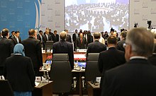A minute of silence to honour the memory of the victims of the terrorist attacks in Paris before the 2015 G-20 Antalya summit A minute of silence to honour the memory of the victims of the terrorist attacks in Paris before the 2015 G20 Summit.jpg