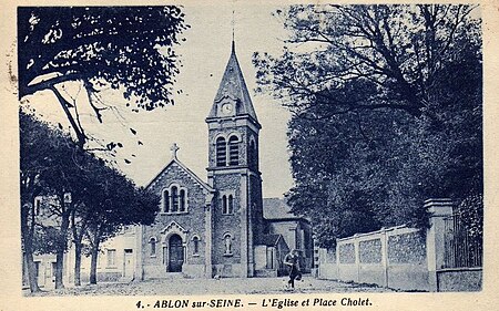 Ablon sur Seine.Eglise et place Cholet