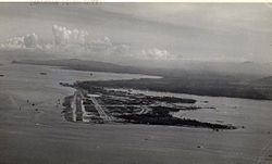 Aerial view of the airfield