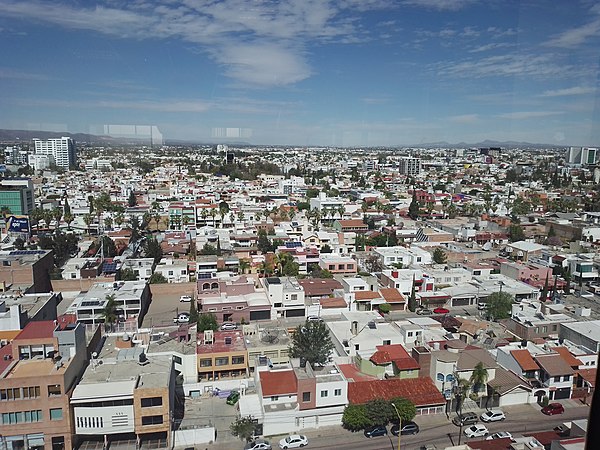 Panoramic view of Aguascalientes city.