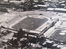 Before the construction of the Aryamehr (Azadi) Stadium in Tehran, Amjadieh Stadium held the title of national football stadium in Iran Amjadieh Stadium.jpg