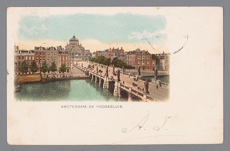 File:Amsterdam, de Hoogesluis (titel op object), RP-F-F19213.jpg