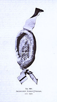 Seal of Archbishop Andrew Forman Andrew Forman Seal.jpg