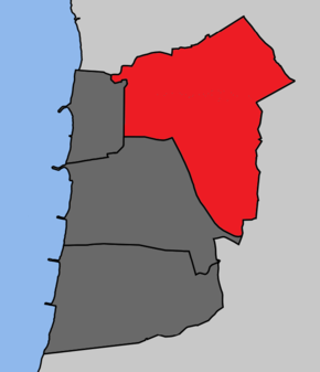 Localização no município de Espinho