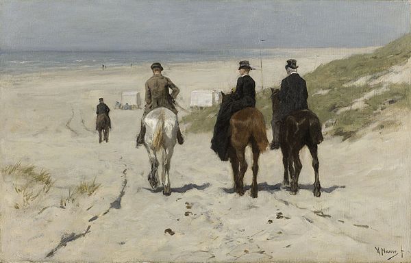 Morning Ride on the Beach (1876) by Anton Mauve