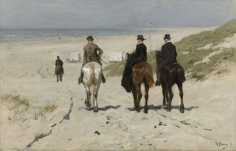 File:Anton Mauve - Morgenrit langs het strand.jpg