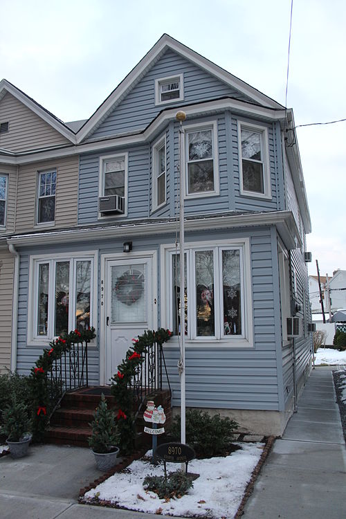 The house featured in the opening credits sequence, as it appeared in late 2013