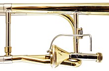 Thayer axial flow valve on a tenor trombone Axial flow valve on tenor trombone mod1.jpg