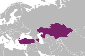 Цветна карта на страните от Европа и Азия