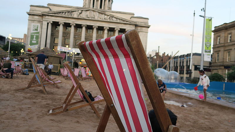 File:Beach chair at nottingham old market square (20426517596).jpg