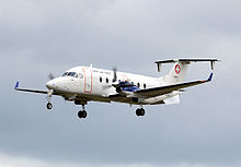 Beechcraft 1900D of the Swiss Air Force Beechcraft 1900d d-cbig fairford arp.jpg