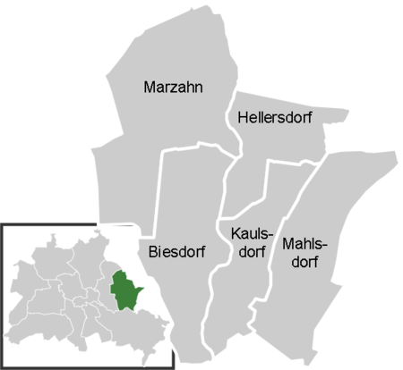 خريطة مقاطعة Marzahn-Hellersdorf