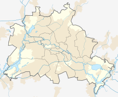 Map of Berlin with the location of the Stasi Records Agency