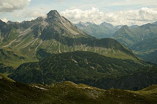 Biberkopf Mountainin the Alps