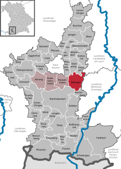 Розташування Бідінген