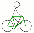 animierter Fahrradfahrer